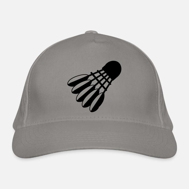 Badminton Shuttle Logo mit Federn Bio-Baseballkappe