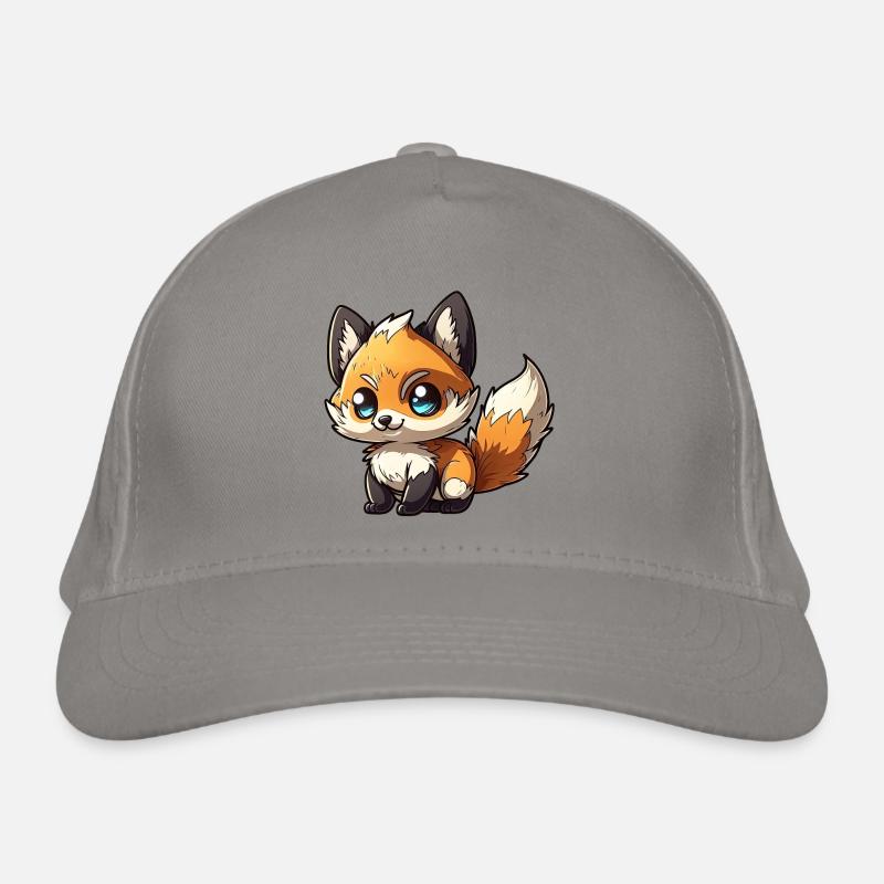 Cute baby fox chibi Organic Baseball Cap