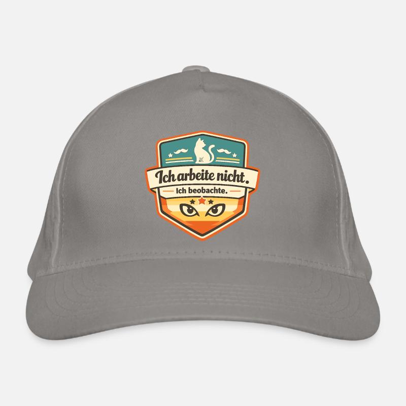 Beobachter Badge: Ich beobachte - Bio-Baseballkappe - Hellgrau