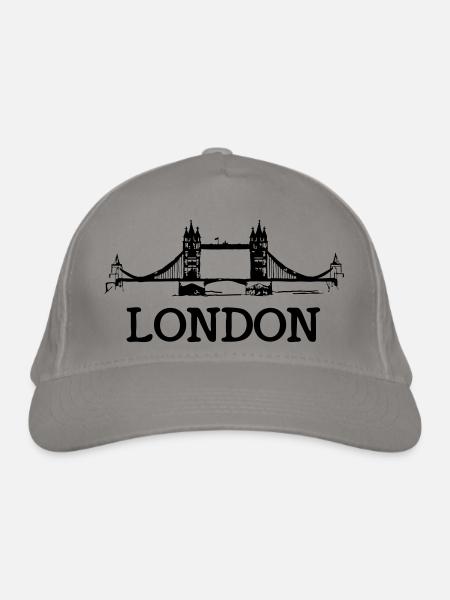 london - Bio-Baseballkappe - Hellgrau
