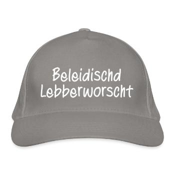 Beleidigte Leberwurst / Hessisch / Hessen/Dialekt - Bio-Baseballkappe - Hellgrau - Vorne