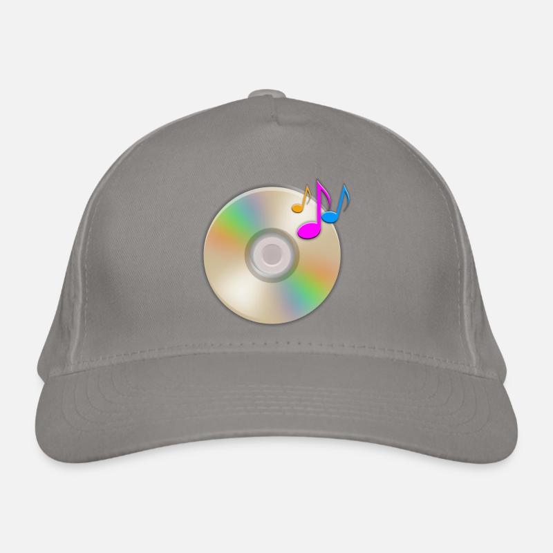Music CD floating notes Organic Baseball Cap