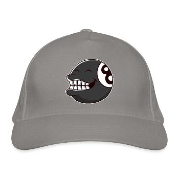 Billardkugel 8 - Bio-Baseballkappe - Hellgrau - Vorne