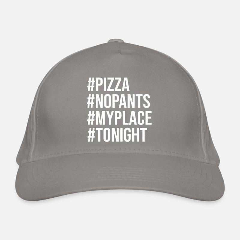 #pizzanight (white) Organic Baseball Cap