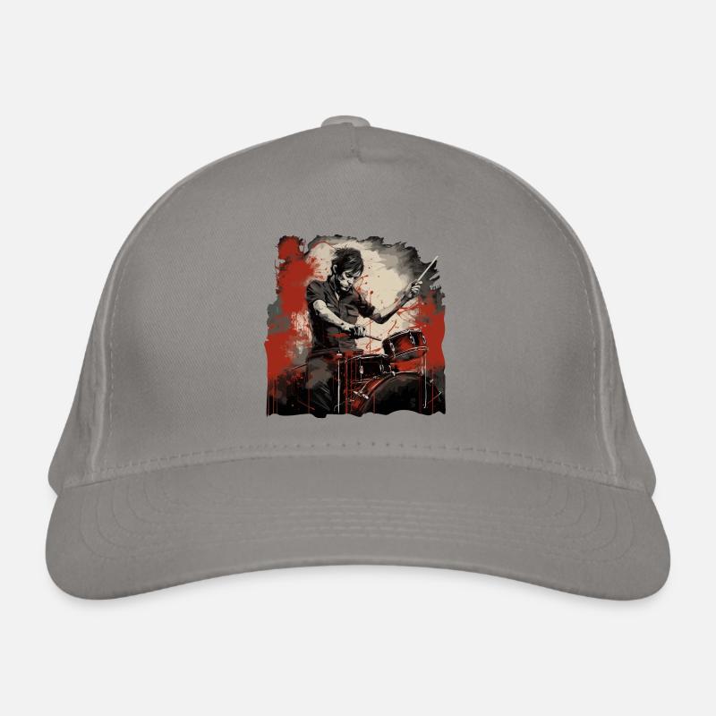 Drummer red Bio-Baseballkappe