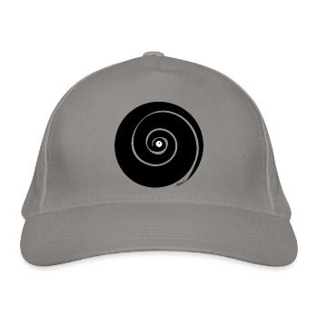 Snake whirlpool spiral black hole - Organic Baseball Cap - light grey - Front