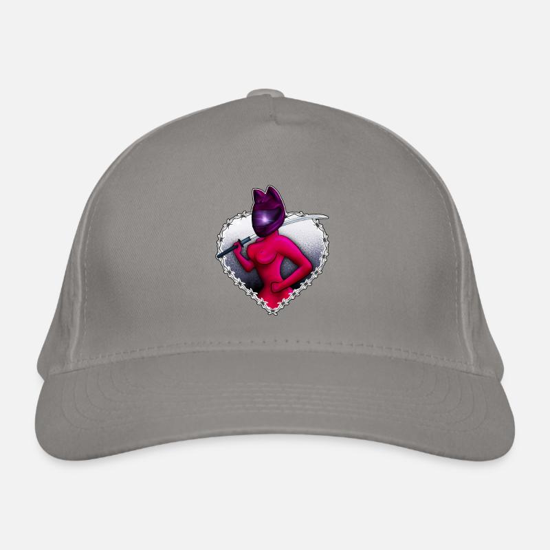 Ninja Biker Kitty Bio-Baseballkappe