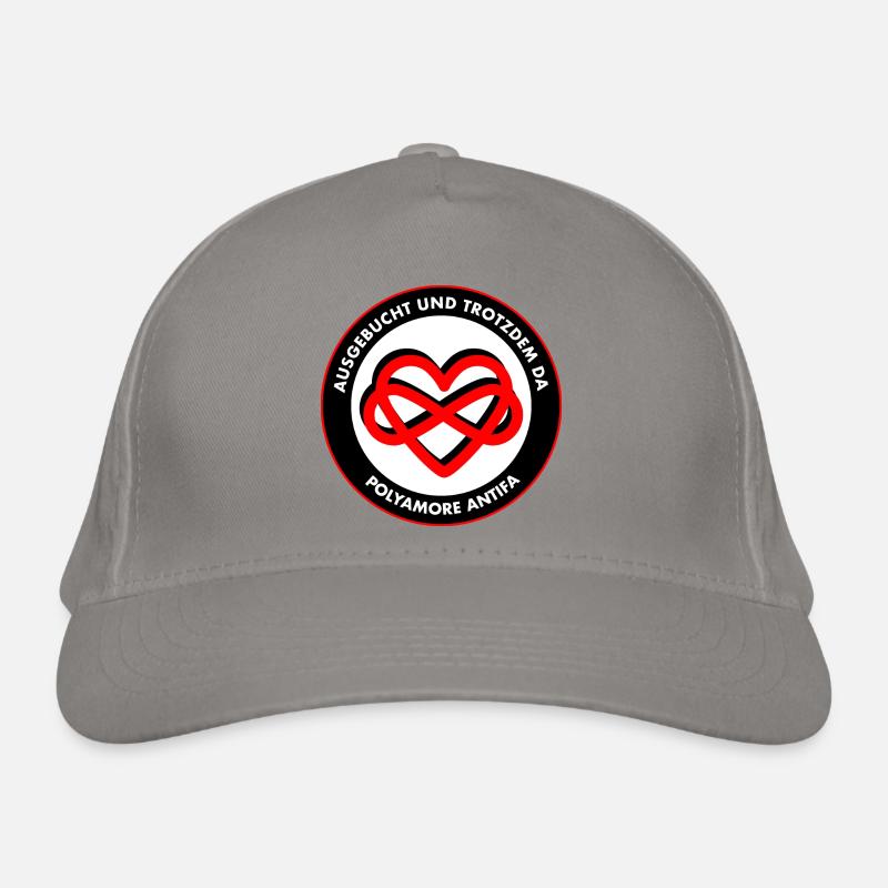 Polyamorous Antifa : Complet et toujours là ! - Casquette classique bio - gris clair