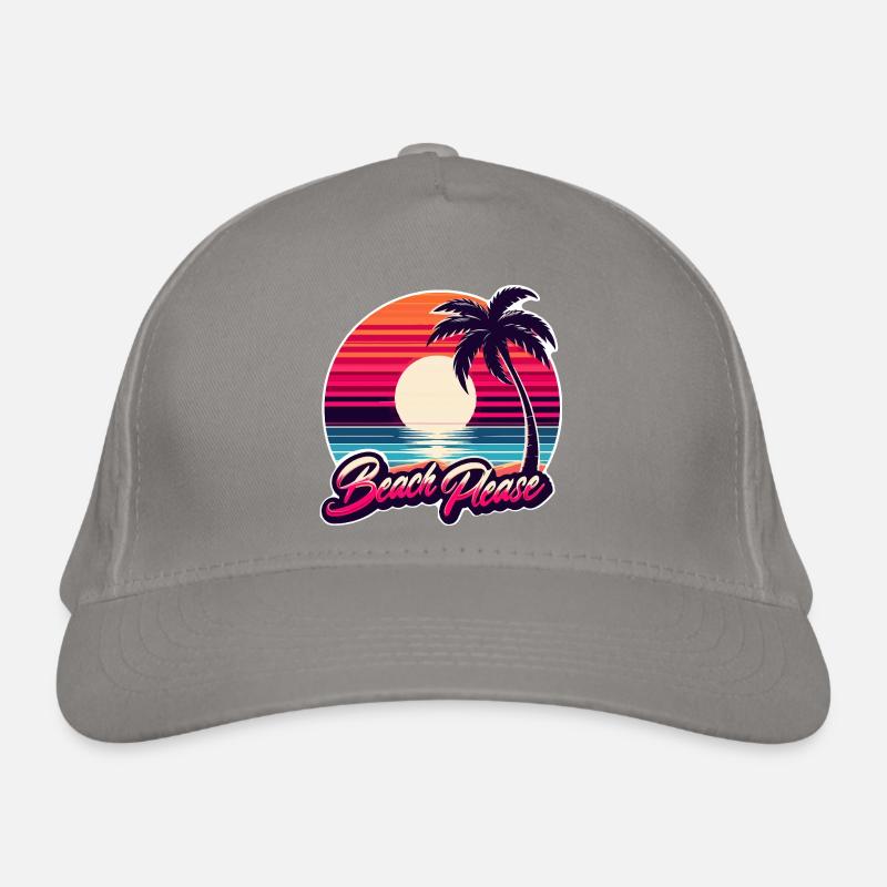 Coucher de soleil plage Beach Please Casquette classique bio