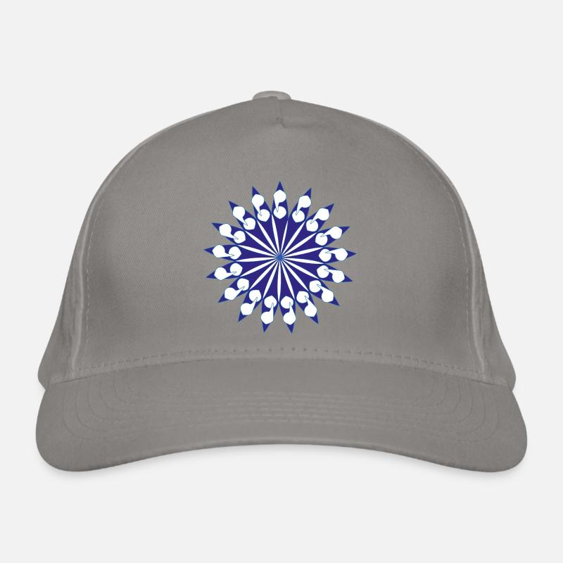 Bleu Blanc Étoile Spirale Casquette classique bio