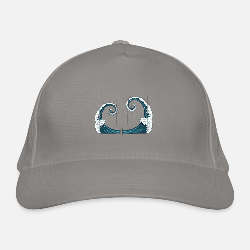 Perfect Cut Fibonacci Surfer Heart Wave Organic Baseball Cap