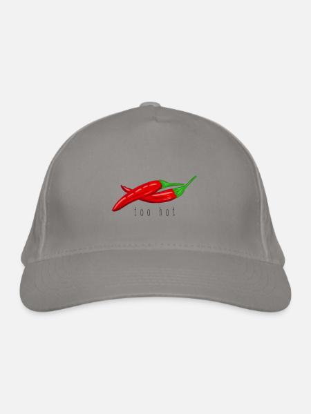 too hot - Bio-Baseballkappe - Hellgrau