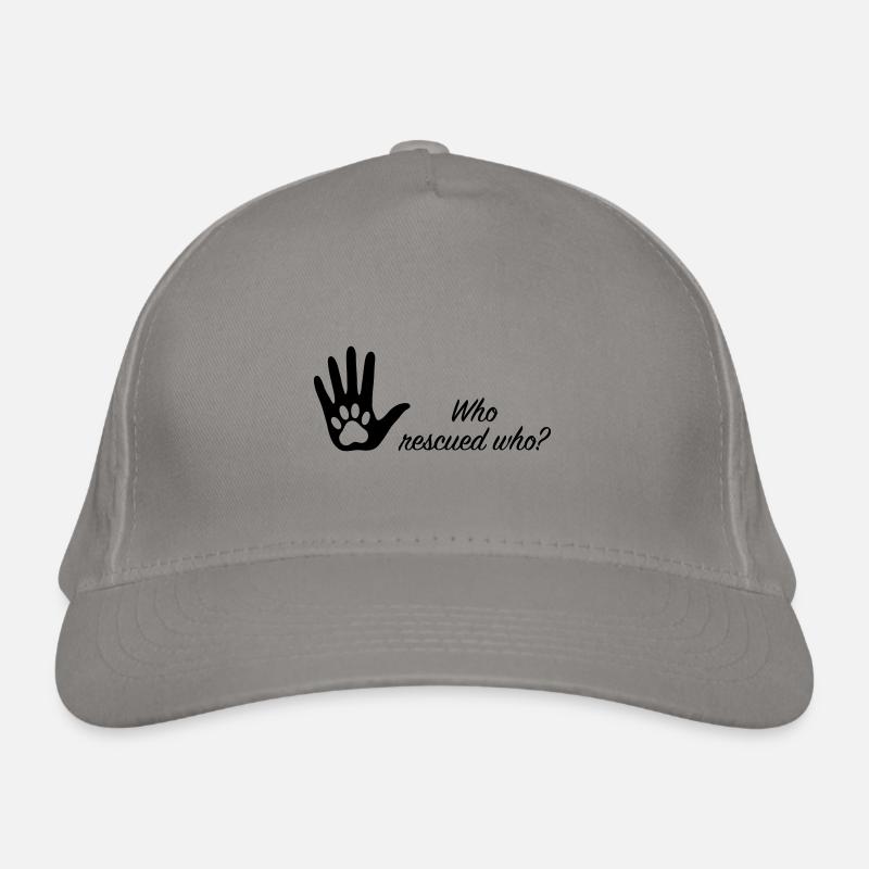 Who rescued who? – Tischutzhund Bio-Baseballkappe