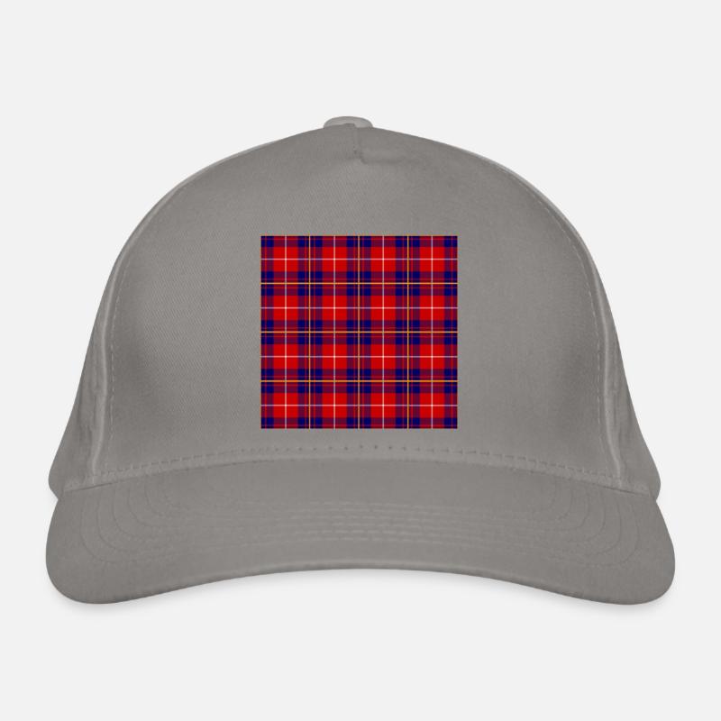 bleu-rouge écossais Casquette classique bio