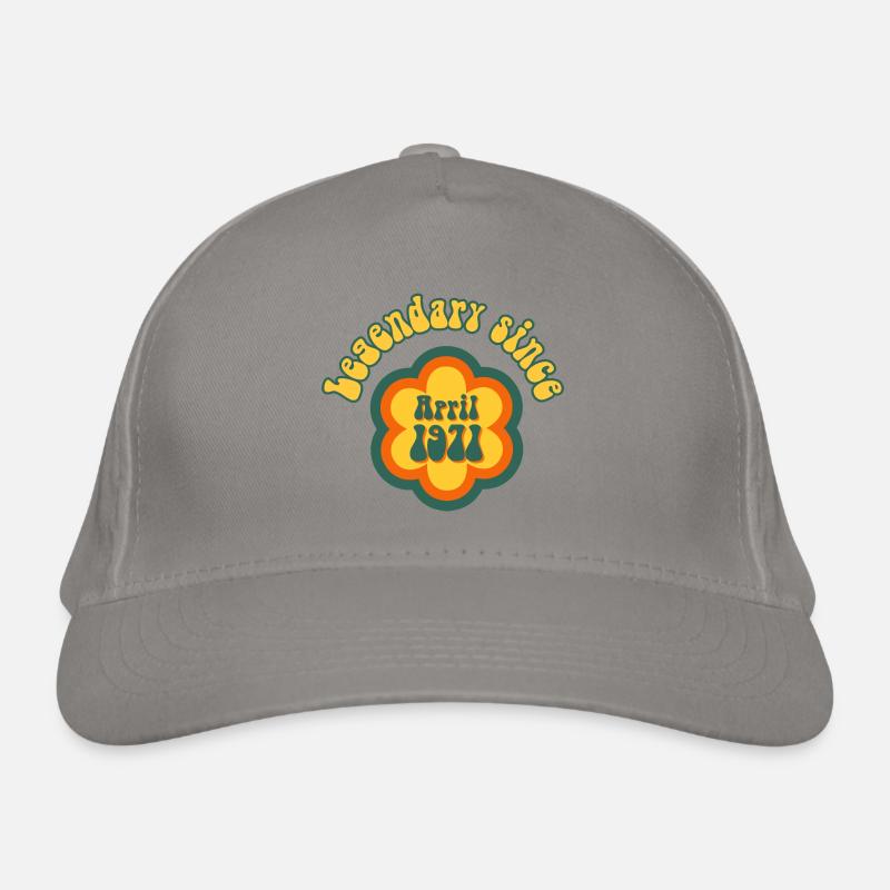 Legendary since April 1971 Geburtstag Retro Bio-Baseballkappe