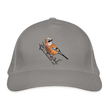 Jay single - Organic Baseball Cap - light grey - Front