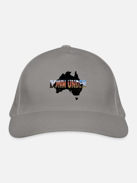 DOWN UNDER - Australia - Bio-Baseballkappe - Hellgrau