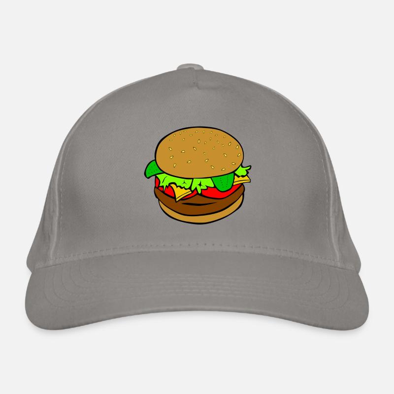 Burger Hamburger idée cadeau repas de restauration rapide Casquette classique bio