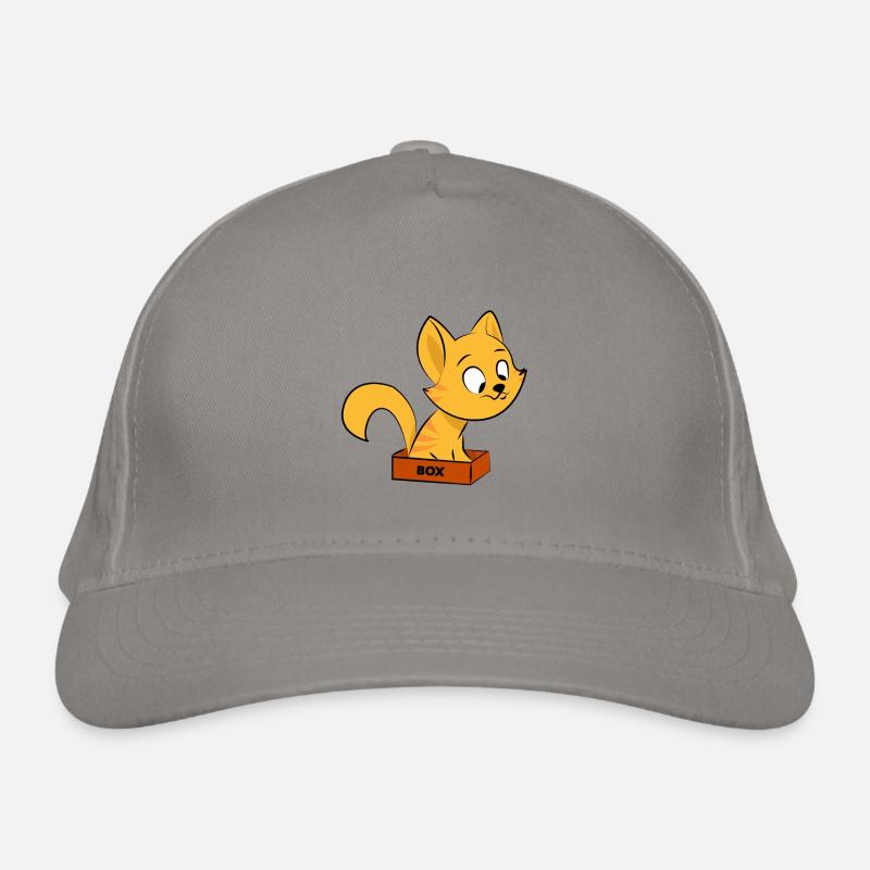 Chat assis dans une boîte de chatons cadeau Casquette classique bio