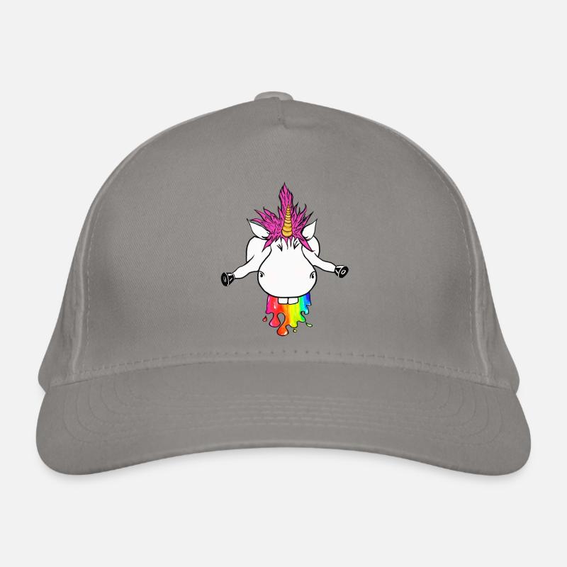 Regenbogen Einhorn Farbklecks Regenbogenkotze Bio-Baseballkappe