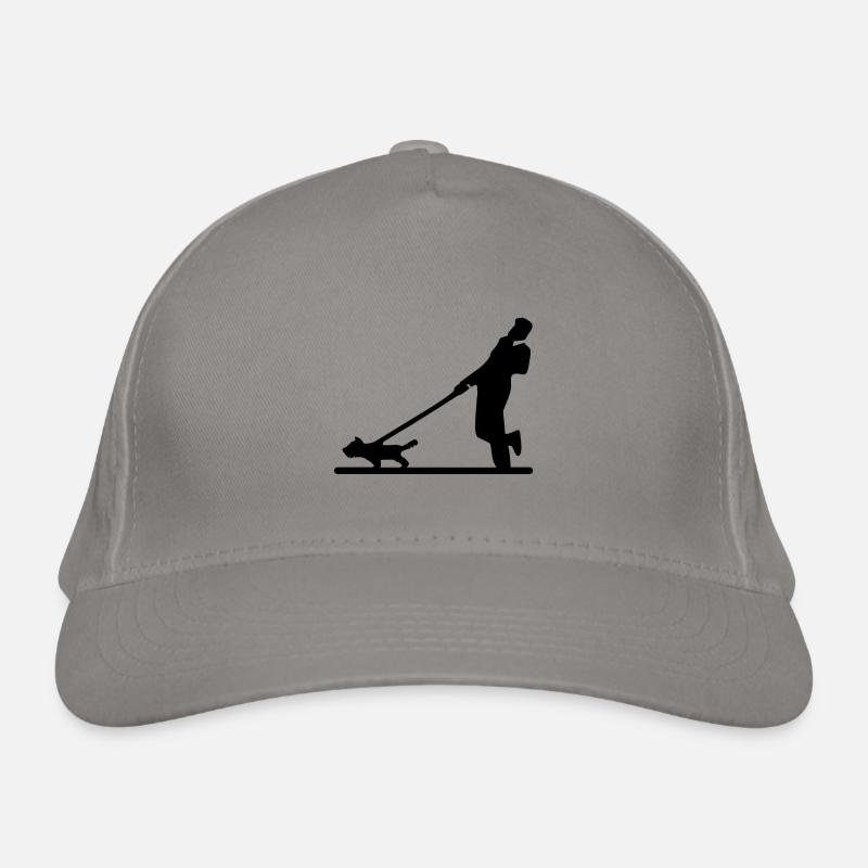Dog pulls on a leash Organic Baseball Cap