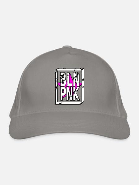 Expressive Bling Pink Design - Bio-Baseballkappe - Hellgrau
