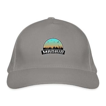 Madrid Spanien Skyline Spanisches Souvenir - Bio-Baseballkappe - Hellgrau - Vorne