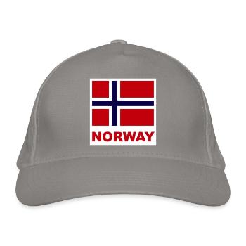 Norway Norway Flag - Organic Baseball Cap - light grey - Front