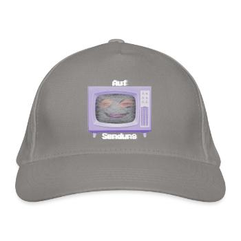 Auf Sendung! Purple - Bio-Baseballkappe - Hellgrau - Vorne