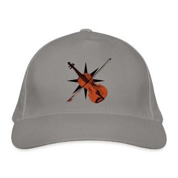 Violon violon vintage symphonie boussole école de musique - Casquette classique bio - gris clair - Devant