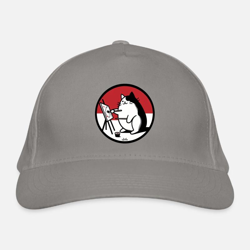 Cat Painter Organic Baseball Cap