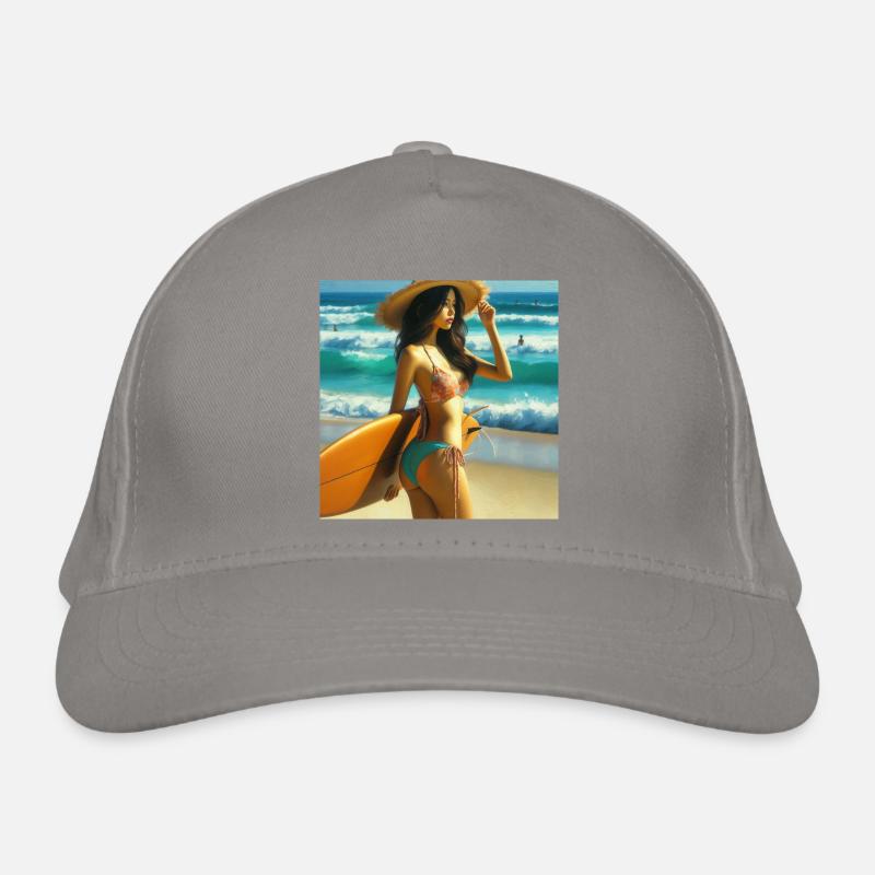 Surfer on the beach Organic Baseball Cap