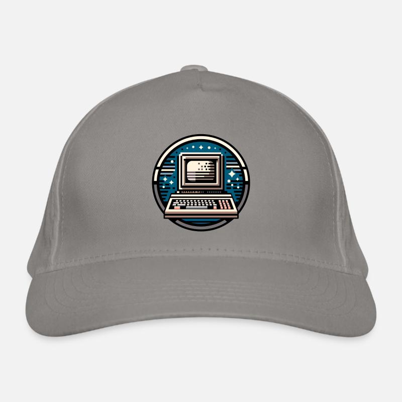 8bits Computer Vintage Logo - Casquette classique bio - gris clair