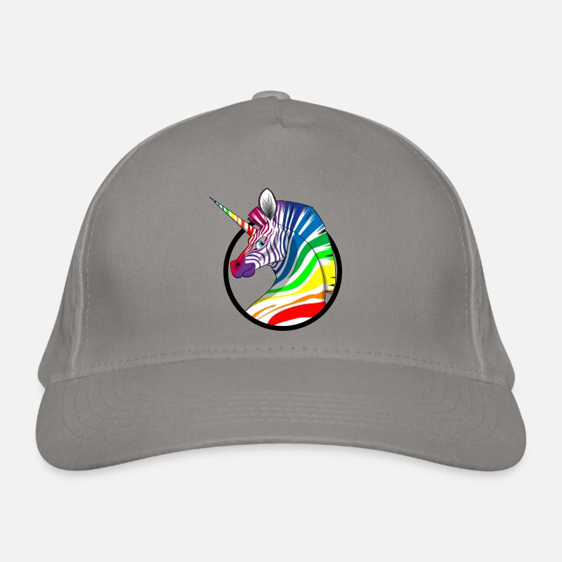 Regenbogen Einhorn Zebra Bio-Baseballkappe