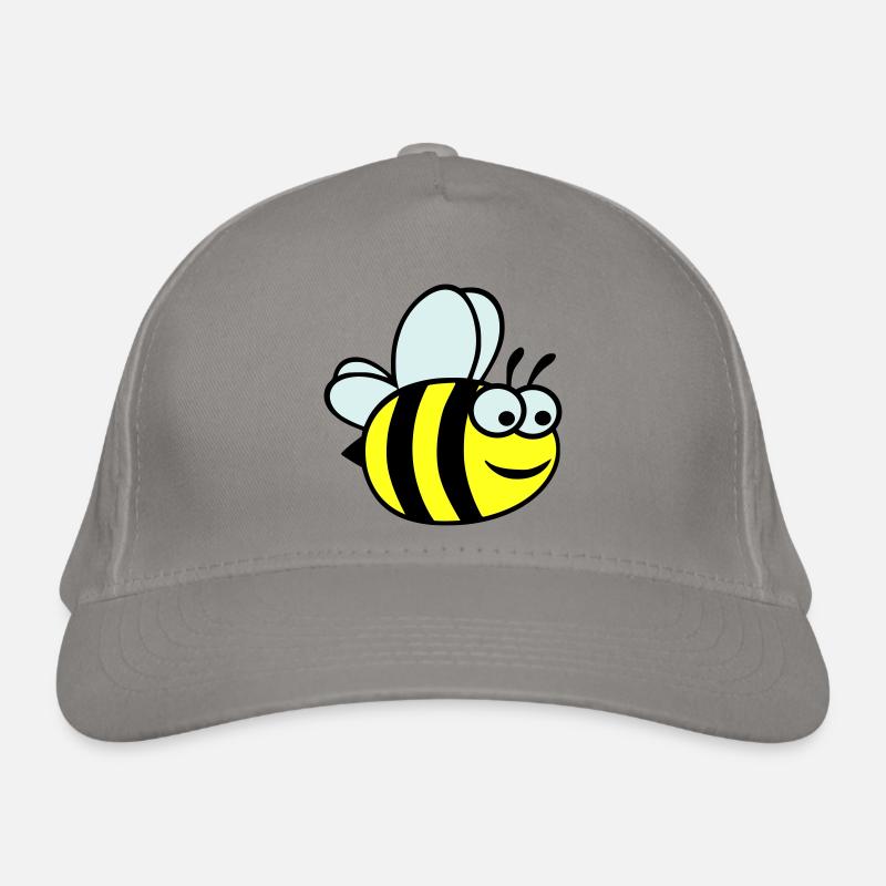 Dessin animé joyeux de l’abeille jaune Casquette classique bio