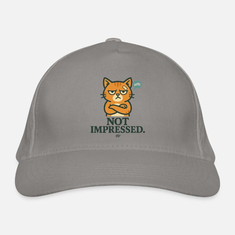 Not Impressed – Grumpy-Katze Bio-Baseballkappe