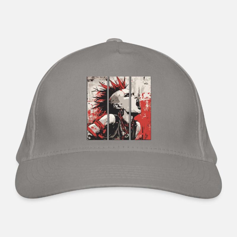 Punkrock Mädchen Bio-Baseballkappe