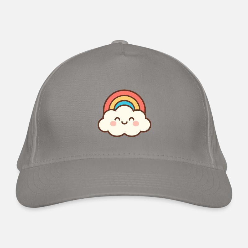 Cloud Smile Rainbow Organic Baseball Cap