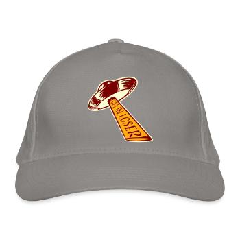 Ufo Alien Get In Loser Funny Ufo Abduction Quote - Organic Baseball Cap - light grey - Front
