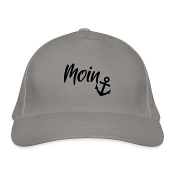Moin - Bio-Baseballkappe - Hellgrau - Vorne
