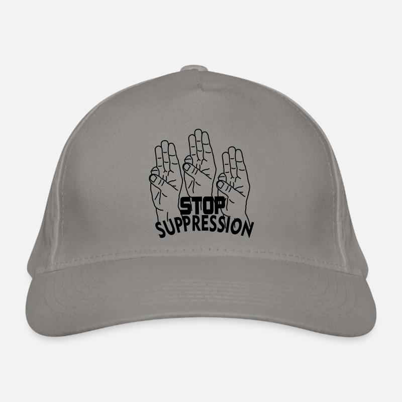 Hand gesture stop suppression Organic Baseball Cap