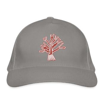 Nazca Lines Tree - Organic Baseball Cap - light grey - Front