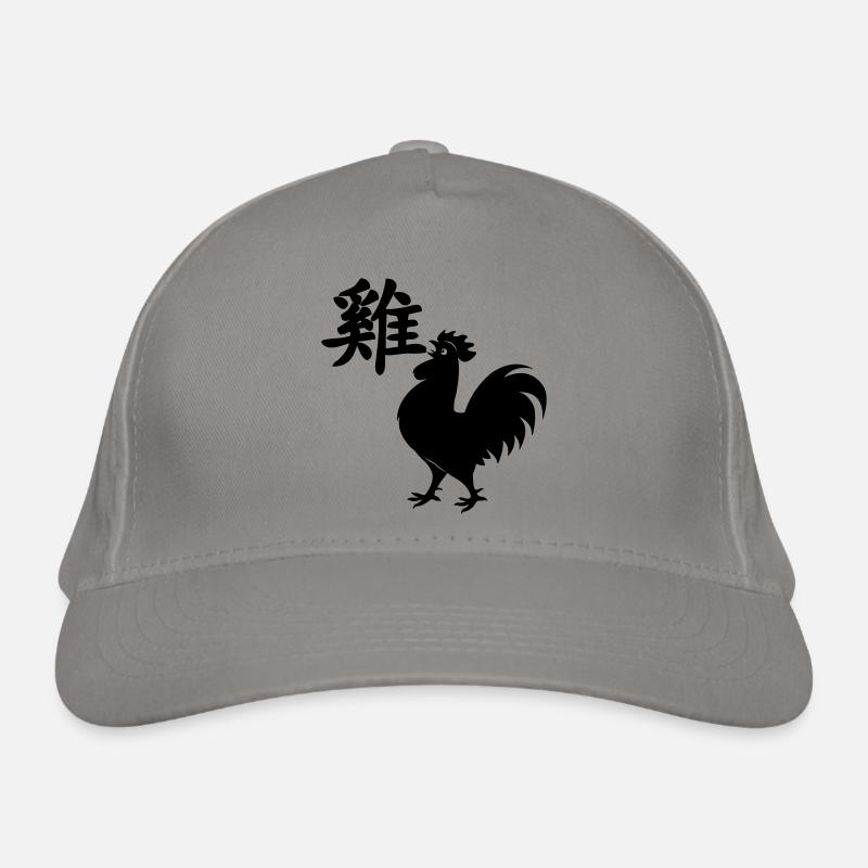Coq de caractère chinois avec image de coq Casquette classique bio