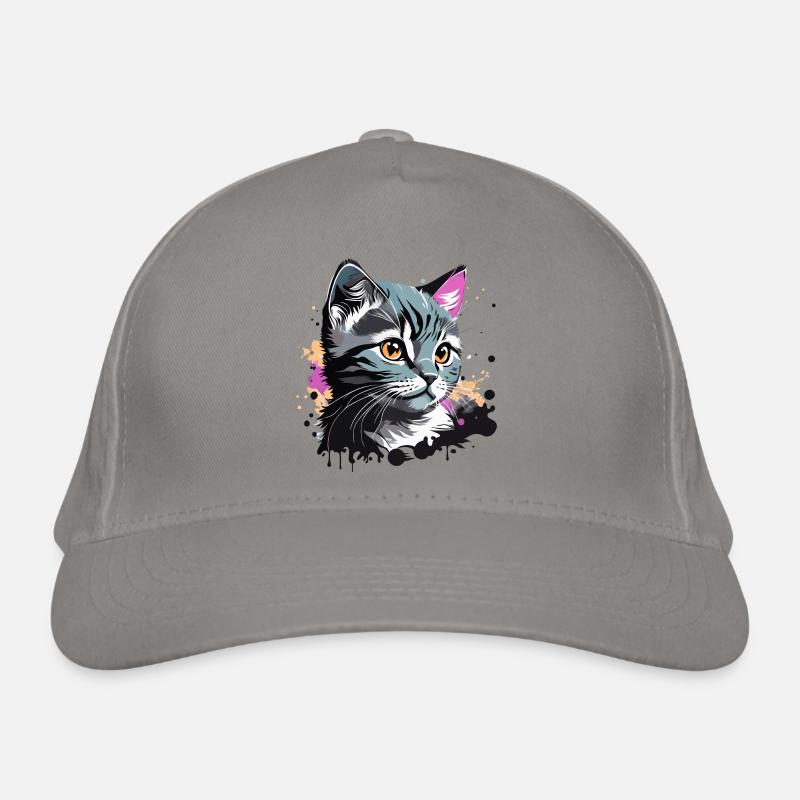cute kitten, cat Organic Baseball Cap