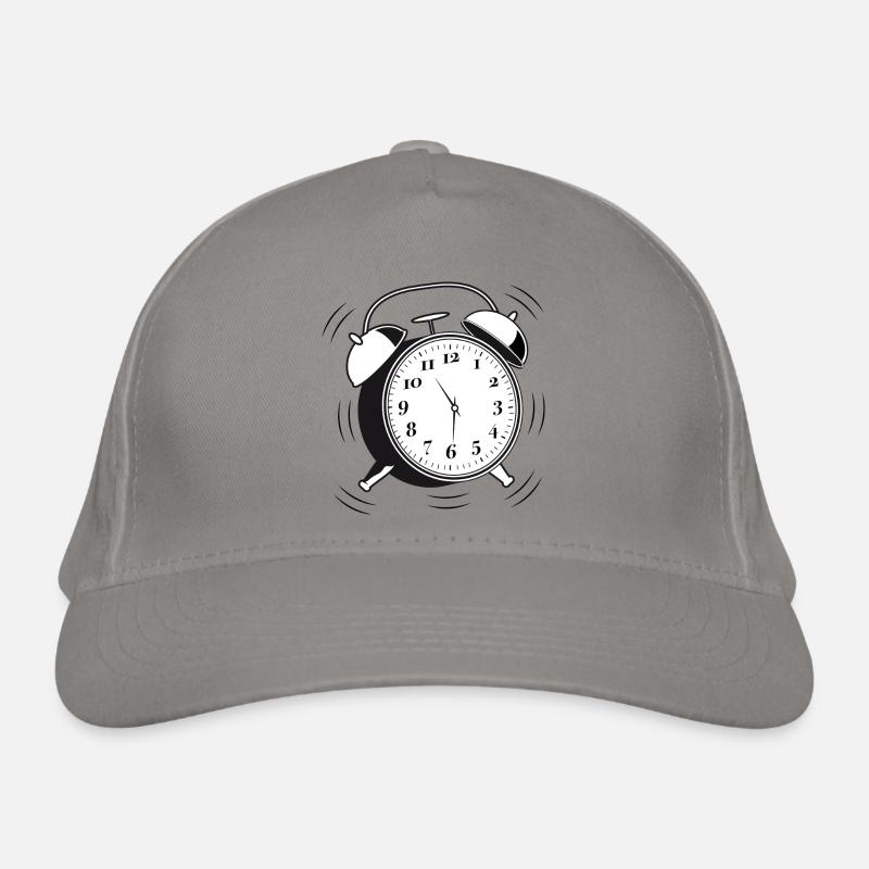 Ringing alarm clock – time motif with retro charm Organic Baseball Cap