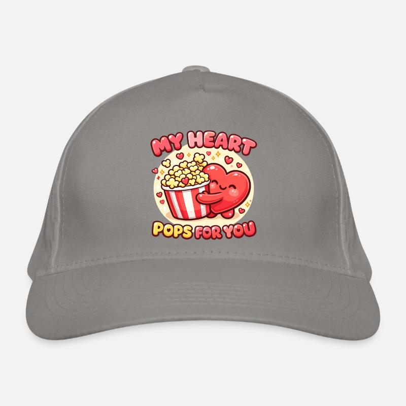 Cœurs de popcorn sucrés pour la Saint-Valentin Casquette classique bio