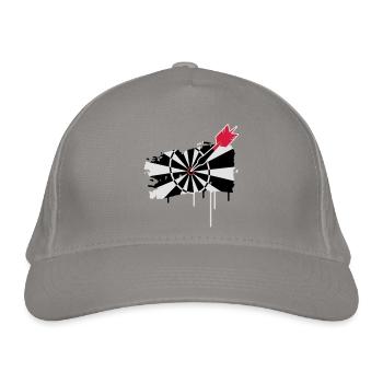 A dartboard with dart - Organic Baseball Cap - light grey - Front