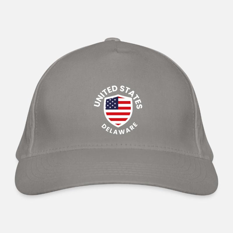 USA Delaware Shield Flag Organic Baseball Cap