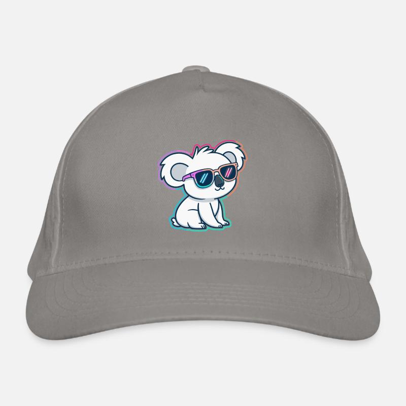Koala neon glasses Organic Baseball Cap