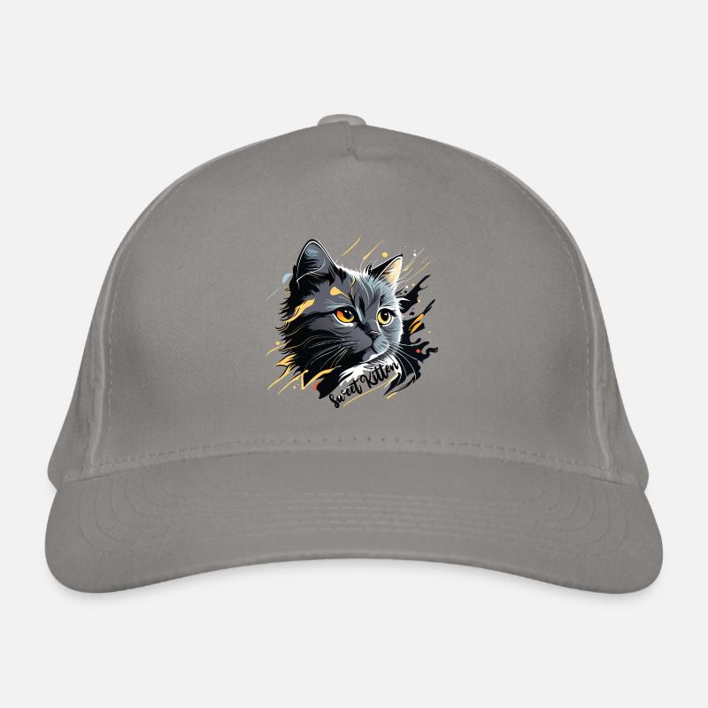 chaton gris, chat Casquette classique bio